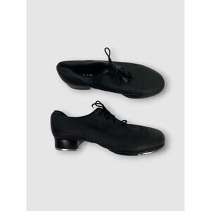 Bloch Tap Flex Leather Tap Shoes Black Lace-Up Dance Shoes Size 5.5